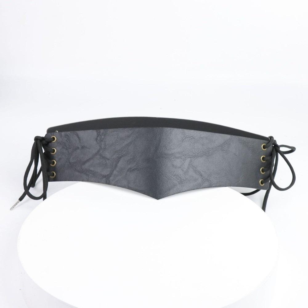 

Adjustable Tying PU Leather Belt Retro Decorative Belt Medieval Cosplay Belt Renaissance Fair чорний