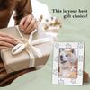 Pet Paw Prints Picture Frame, 4x6 Pet Photo Frame With Stand, Gifts for Dog Lover Dog Owner, Tabletop Picture Frames for Home Living Room Bedroom
