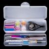 Rectangle Double-Layer Nail Art Tool Empty Storage Box Tweezers Clippers Pens Polishing Nail Buffer Files Plastic Container