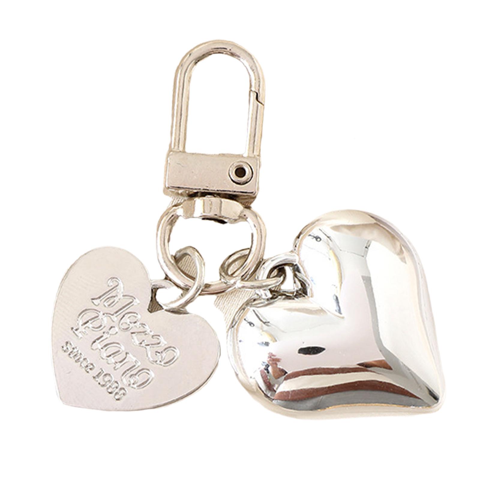 

Стильный сердечный орнамент, украшение для сумки, уникальный бант, брелок с подвеской в виде сердца, стильный брелок, аксессуар с подвеской 3 серебряный