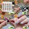 Dreamy Blue Gem Press-On Nails - Early Spring Lake Collection: Elegant, Gentle, High-End Whitening Style for Spicy Girl Students