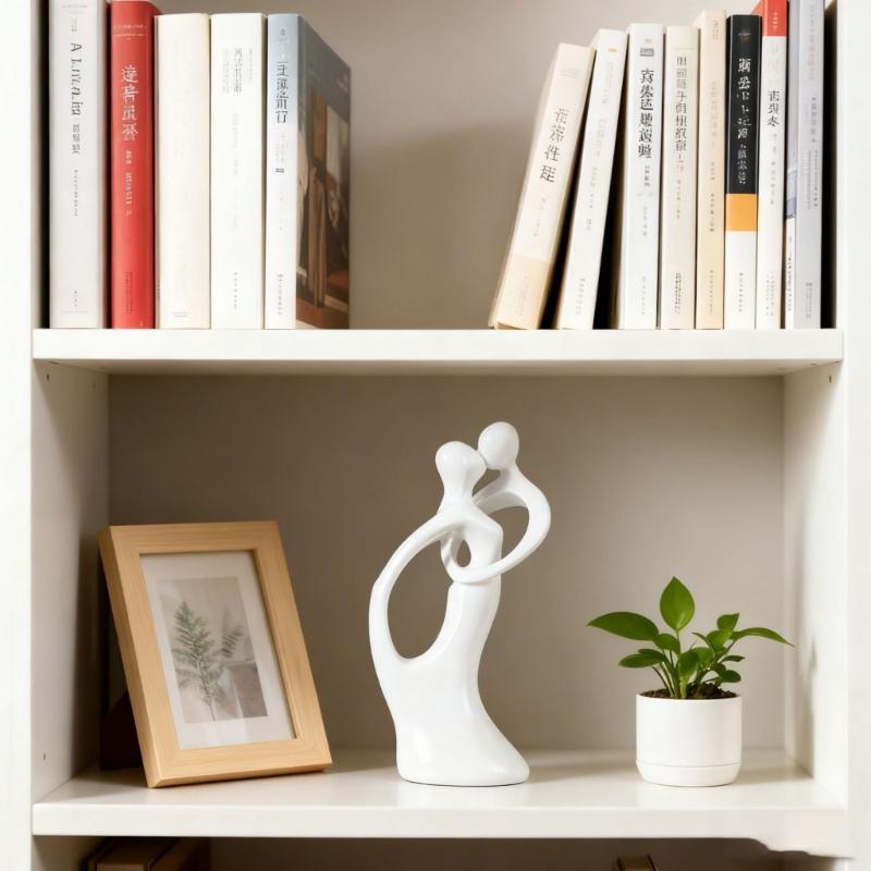 Home Decors Modern Abstract Art Kissings Lover Statue Table Decorations for Dining Room Living Room Office Centerpieces
