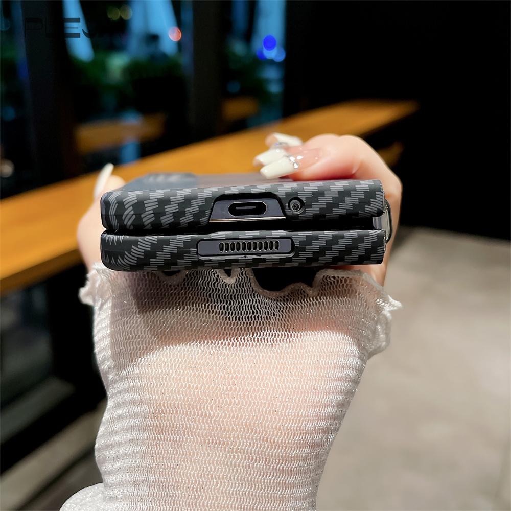 High Quality Carbon Fiber Texture Phone Case for Original Samsung Galaxy Z Fold 7 6 5 4 3 Shockproof Women Men Protection Cover
