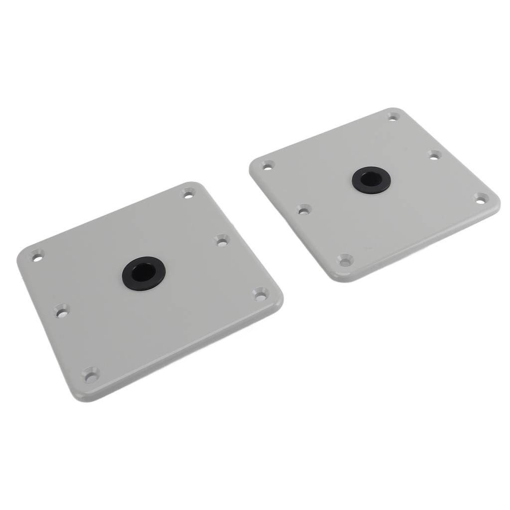 2PCS Boat Seat Bases Aluminium Alloy 6 Screw Holes 3/4 Inch Pin Post Mounting Base for Marine Boat S