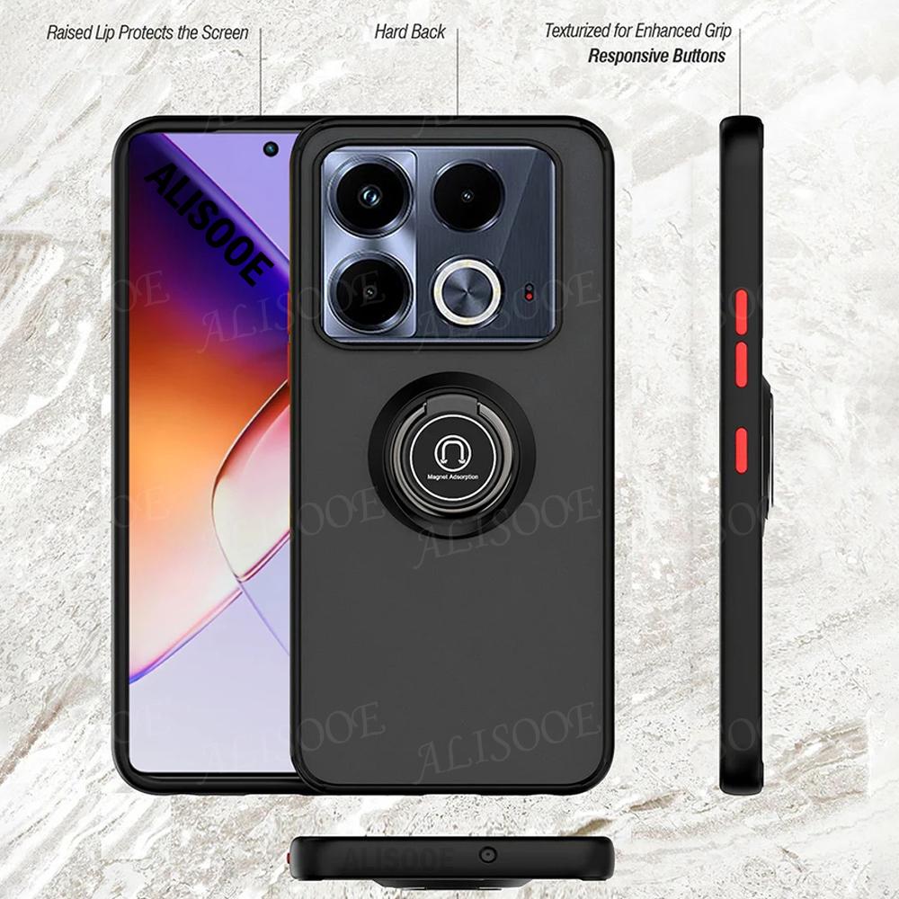 Armor Holder Funda for Infinix Note 40 Pro Plus 5G Case Armor Magnetic Stand Protection Cover for Infinix Note 40 Pro+ Plus Capa