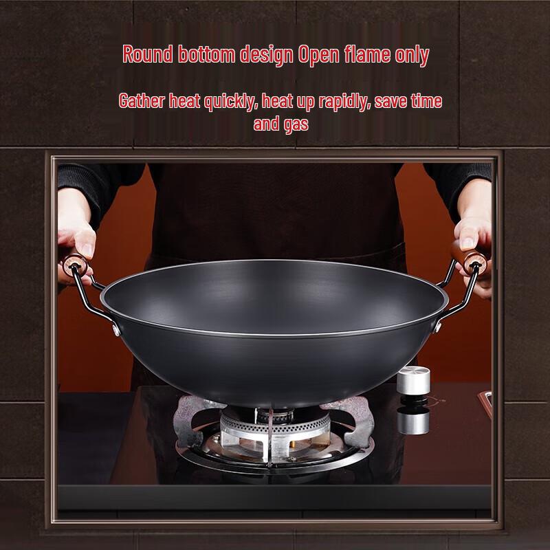 Yongduo Traditioneller vorgegarter Gusseisen-Wok