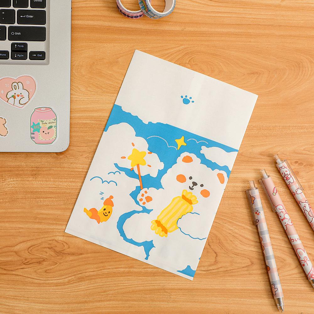 

Очаровательный мини-бумажный пакет с мультяшным облачным медведем для украшения и хранения 10PCS