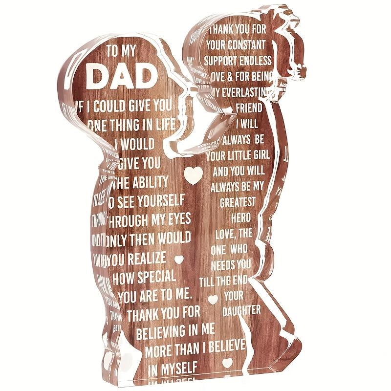 

2D Flat Acrylic Is An Ideal Gift for New Dad Decoration, Indoor and Outdoor Decoration - No Need for Batteries/electricity, Free Day Decoratio 12*8CM