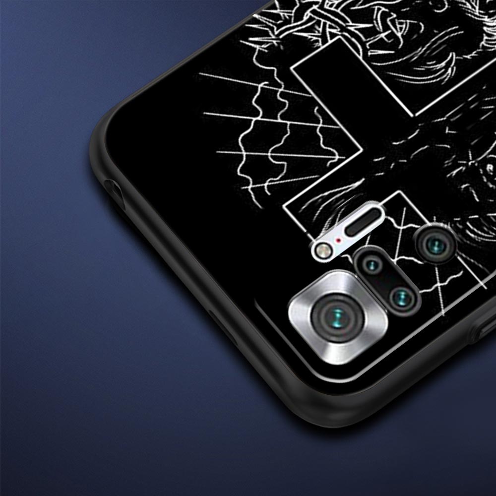 Cross Pattern Element Design Phone Case Cover for Redmi 14C 10C Note 15 14 13 12 10 11 K40 Pro Plus 5G Soft TPU Shockproof Capas