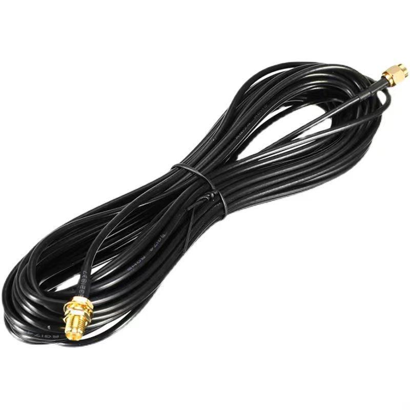 1 Piece 5M Rf Extend Cable Converter Cord Copper Feeder Wire Sma To Sma Connector Rg174 Router Antenna Extention Cable