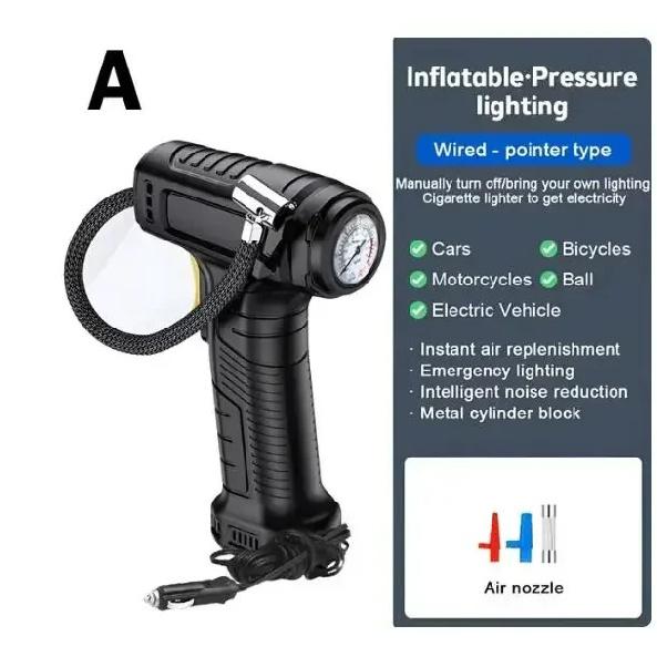 TINSOL 120W Handheld Air Compressor Wireless/Wired Inflatable Pump Portable Air Pump Tire Inflator Digital for Car Bicycle Balls армия зеленый