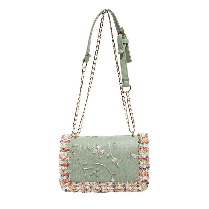 Korean Style Lace Crossbody Chain Bag for Women - Fashionable and Trendy Small Handbag