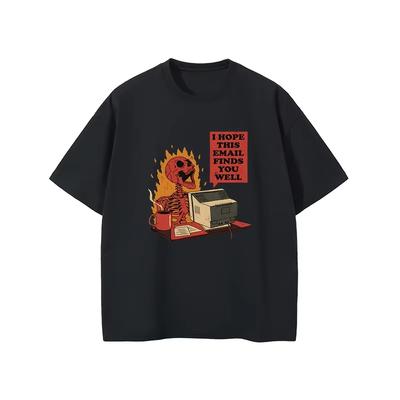 Spero che questa email possa trovare i tuoi Abiti con Design Stampa Teschio Uomo Arrabbiato Tendenza Estiva e Camicie da Donna a Maniche Corte