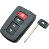 4 Button Replacement Key Fob Shell Case fit for Toyota Avalon Camry Corolla RAV4 Highlander Sequoia 2011 2012 2013 2014 2015 2016 2017 2018  Keyless