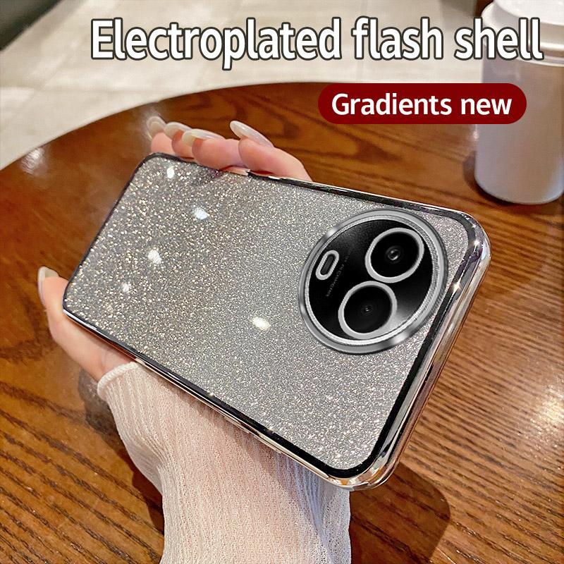 

Для OPPO Realme Narzo 60x чехол Realme C67 5G чехол для телефона блестящий блестящий силиконовый объектив камеры мягкая задняя крышка For Realme C67 5G