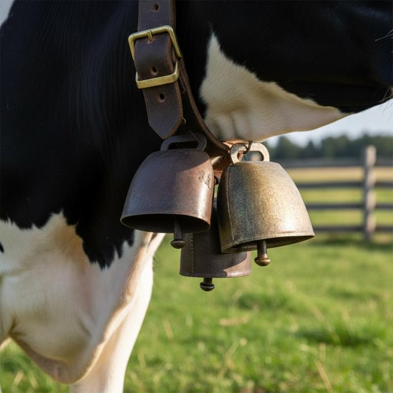 Durability Iron Livestock Bells Rope Attachment Outdoor Farm Decoration Retros Metal Bells with Cord J0MC