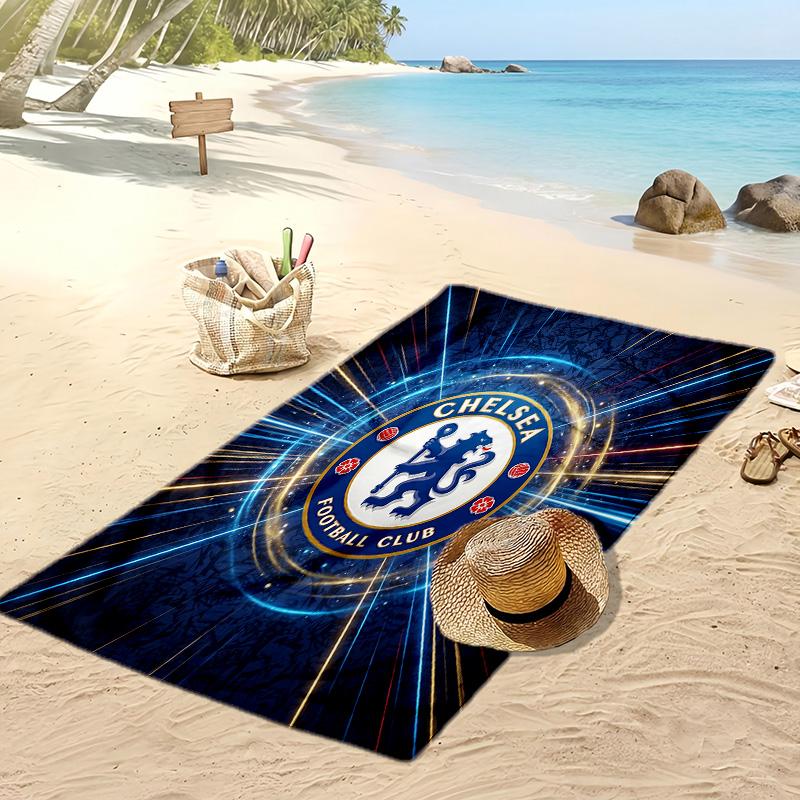 Chelsea FC Printed Beach Towel Quick Dry Soft TowelPortable Large Rectangular Beach Blanket for Travel Swimming Pool