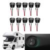 Round Rockers Switch,10Pcs Rockers Switch,12V Toggle Switch with Prewired Electrical Switches for Boats Car