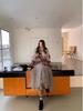 In-Stock Korean Style Retro Grey-Pink Multi-Layer Gauze Skirt