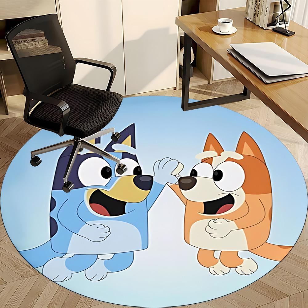 1pc Bluey High Five Chair Carpet for Office, Non slip, Soft and Durable Office Rug for Interior Decoration