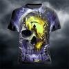 New Halloween Men's Crew Neck Short Sleeve T-Shirt Scary Werewolf