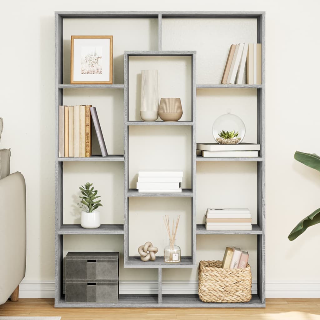 Bookshelf Gray Sonoma 102 x 29 x 143 cm Particleboard