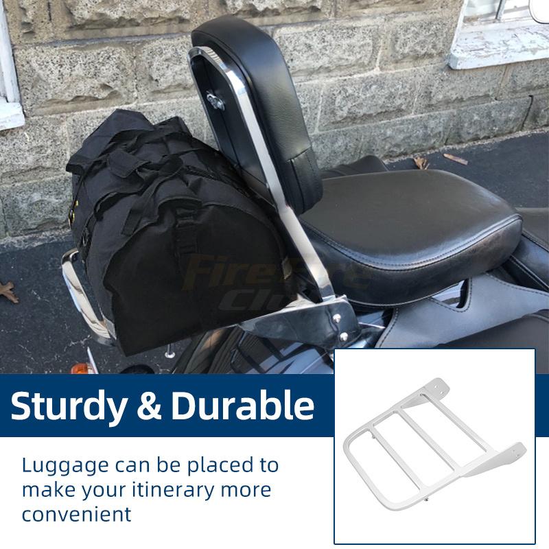 Motorcycle Support Rear Backrest Sissy Bar Rack Luggage Rack for Yamaha V-Star 400 650 1100 Classic 1998-2013