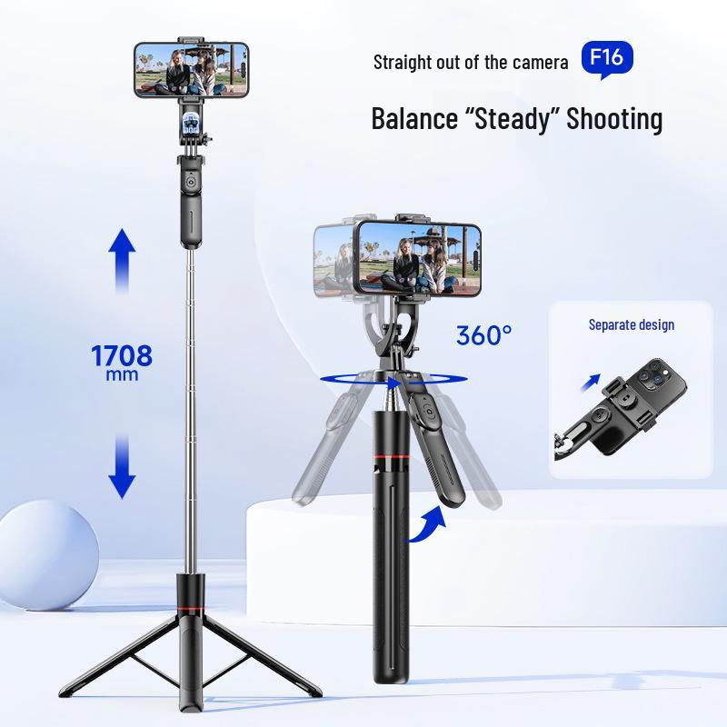 F16 Anti-shake Bluetooth Selfie Stick & Tripod Holder