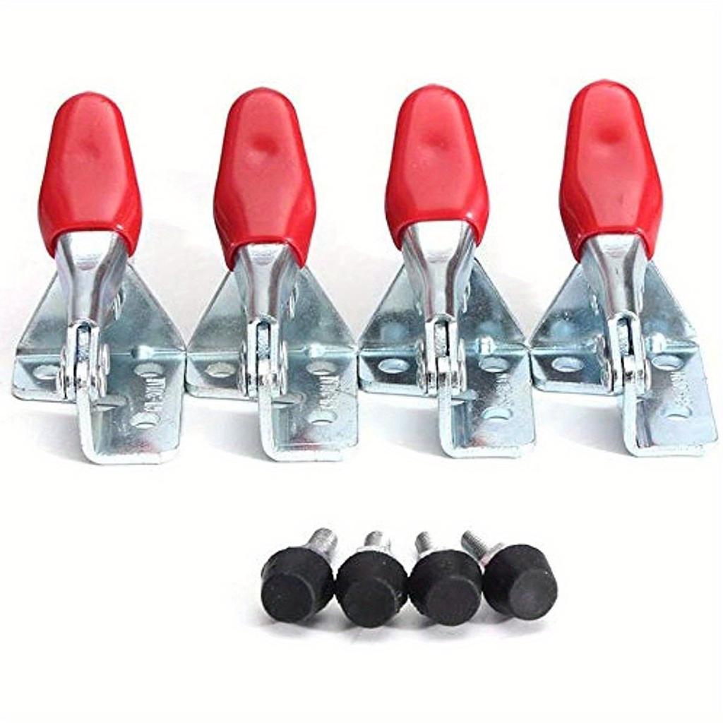 201A Horizontal Toggle Clamp Quick-release Toggle Clamps Set 27kg/60lbs Holding Capacity Anti-slip Hold Down Hand Clip Tool