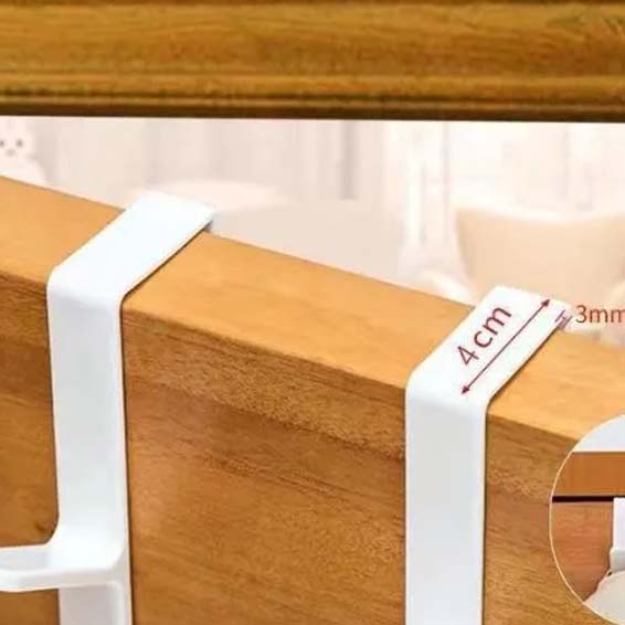 Door Hanger with Vertical Design 5 Hooks White Color Durable Plastic China Manufactured Seller Code GM-uc5x 1 Unit 280mm X 40mm X 3mm Size Factory Pr