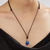 Handmade Glass Firefly Fluorescent Water Drop Pendant Necklace for Women
