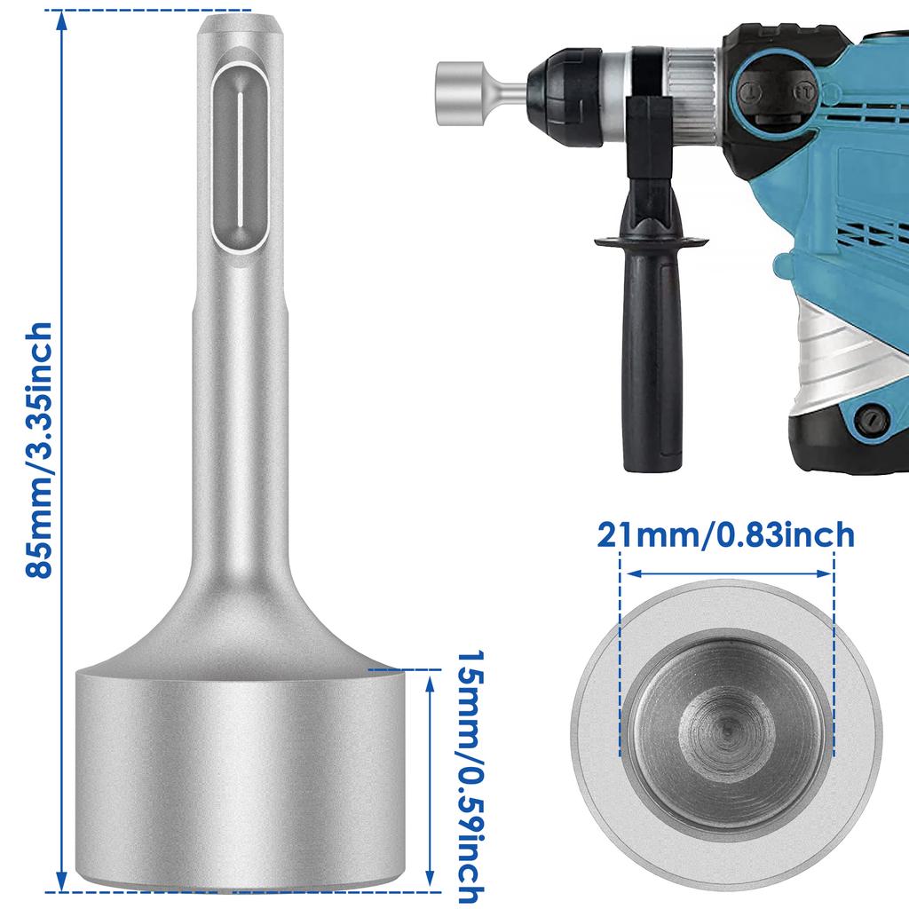 SDS Plus Erdspießtreiber für Bohrhammer Werkzeuge 19/21/25/35mm Gehärteter Stahl Erdspieß Hammerbohrer Erdungsspieß