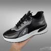 Nouvelles chaussures en cuir pour hommes printemps et automne chaussures de sport décontractées de course légères chaussures de course à plateforme décontractées