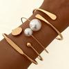 Geometric winding lines irregular shape open bracelet bracelet female combination suit punk exaggerated style