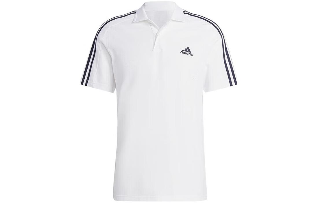

Adidas Polo Shirts Men s White Polo Collar Moderate Straight Fit IC9312 XXXL