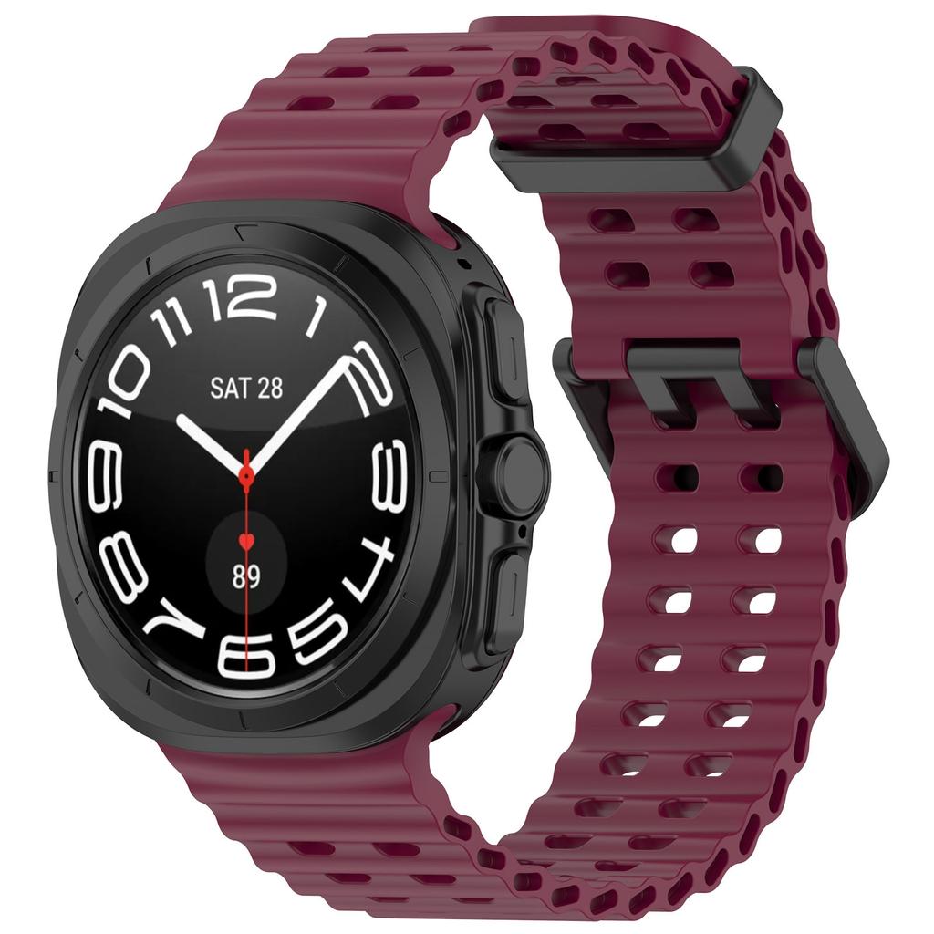 Marine Band For Samsung Galaxy Watch 7 Ultra Strap 47mm Accessories Sport Silicone Bracelet Correa Galaxy Watch Ultra Strap 47mm