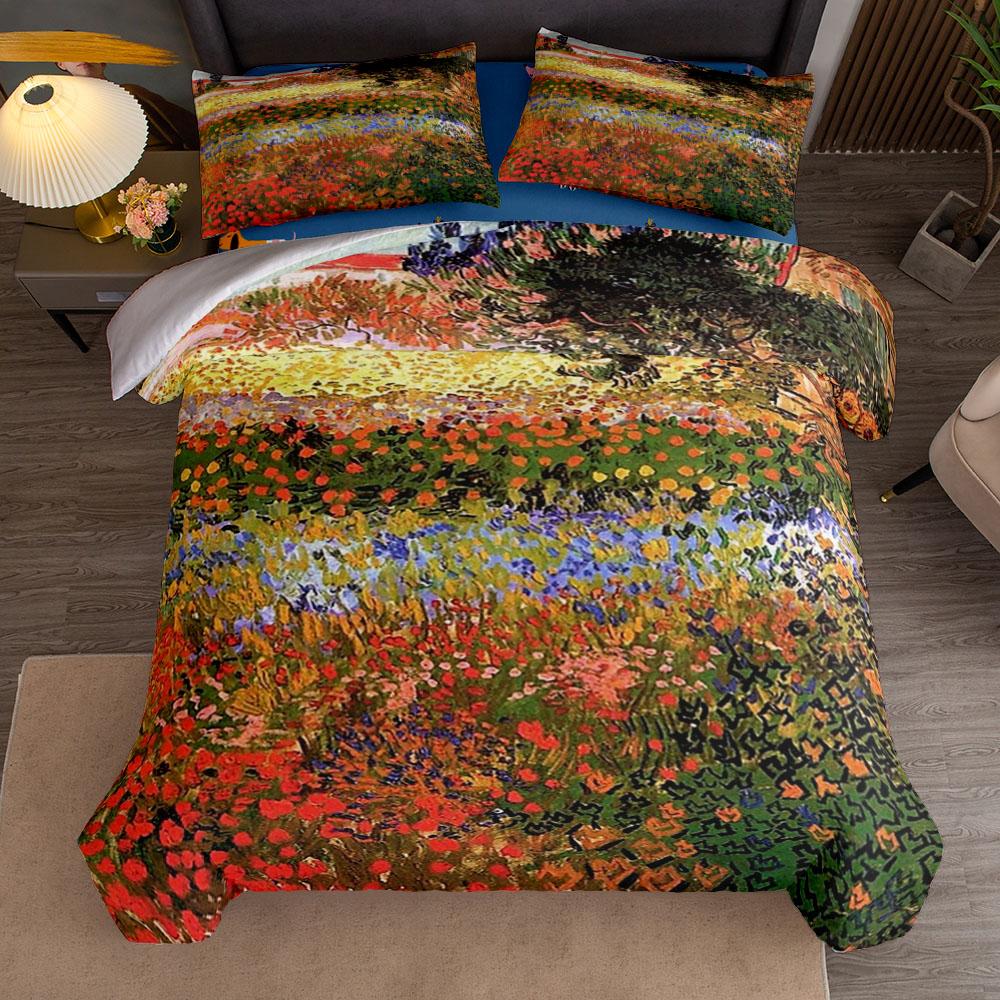 Monnet Garden Duvet Cover Set UK Single Double Queen US Twin Full King Size Among Bed Linen Set