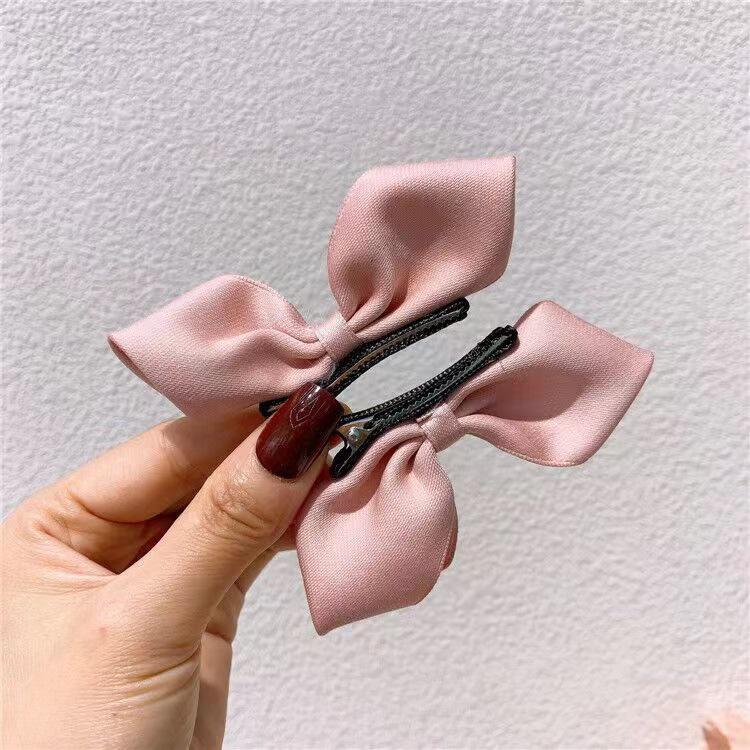 Girls' Cute Black Bow Hair Clip Pair - Simple Children's Hair Accessories
