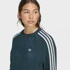adidas Women S Adicolor Knitted Crew SweatShirt Green  Jx5247 