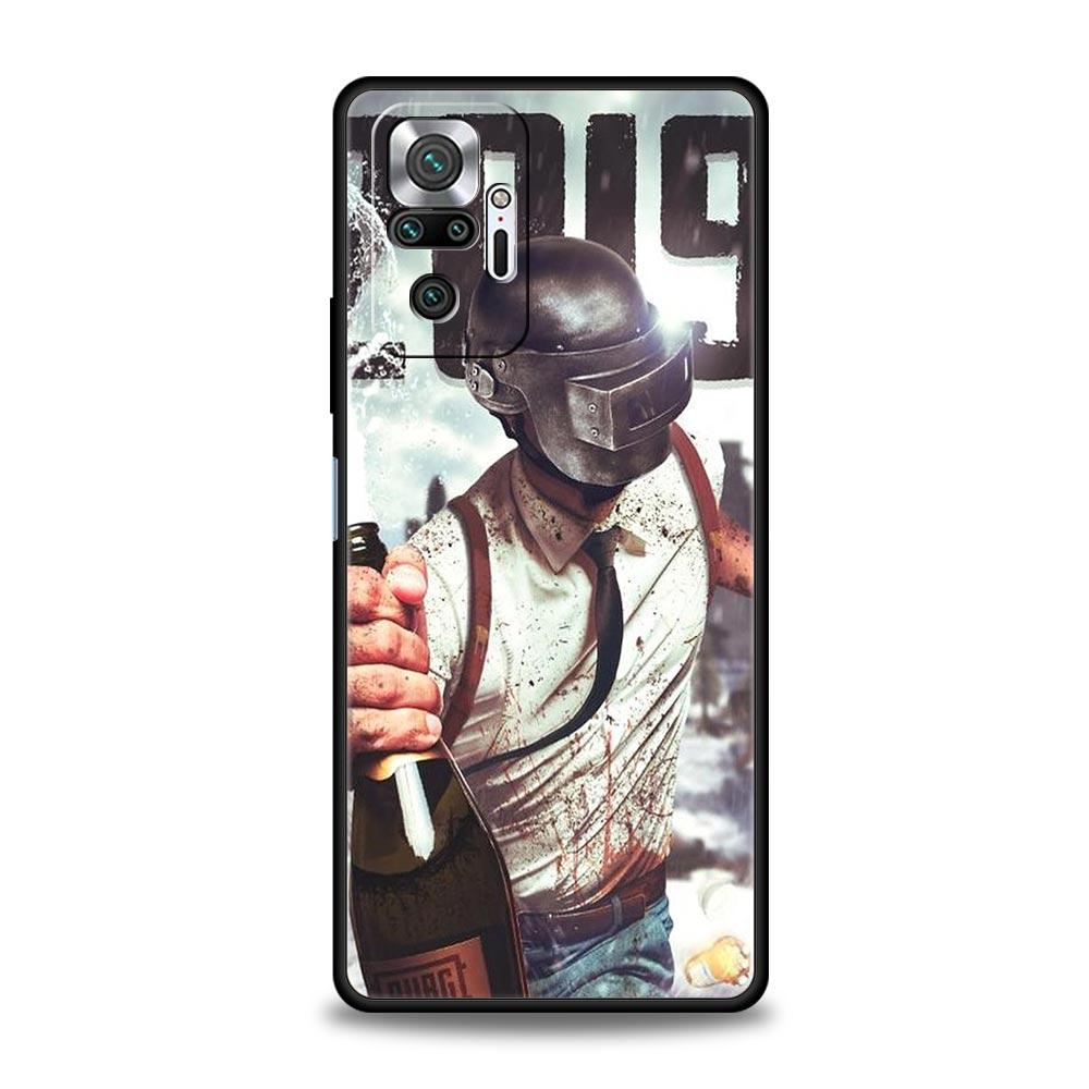 PUBG Game Phone Case For Xiaomi Redmi Note 14 13 5G 10 11 12 Pro Plus 4G 14C 13C 12C 10C Black Cover