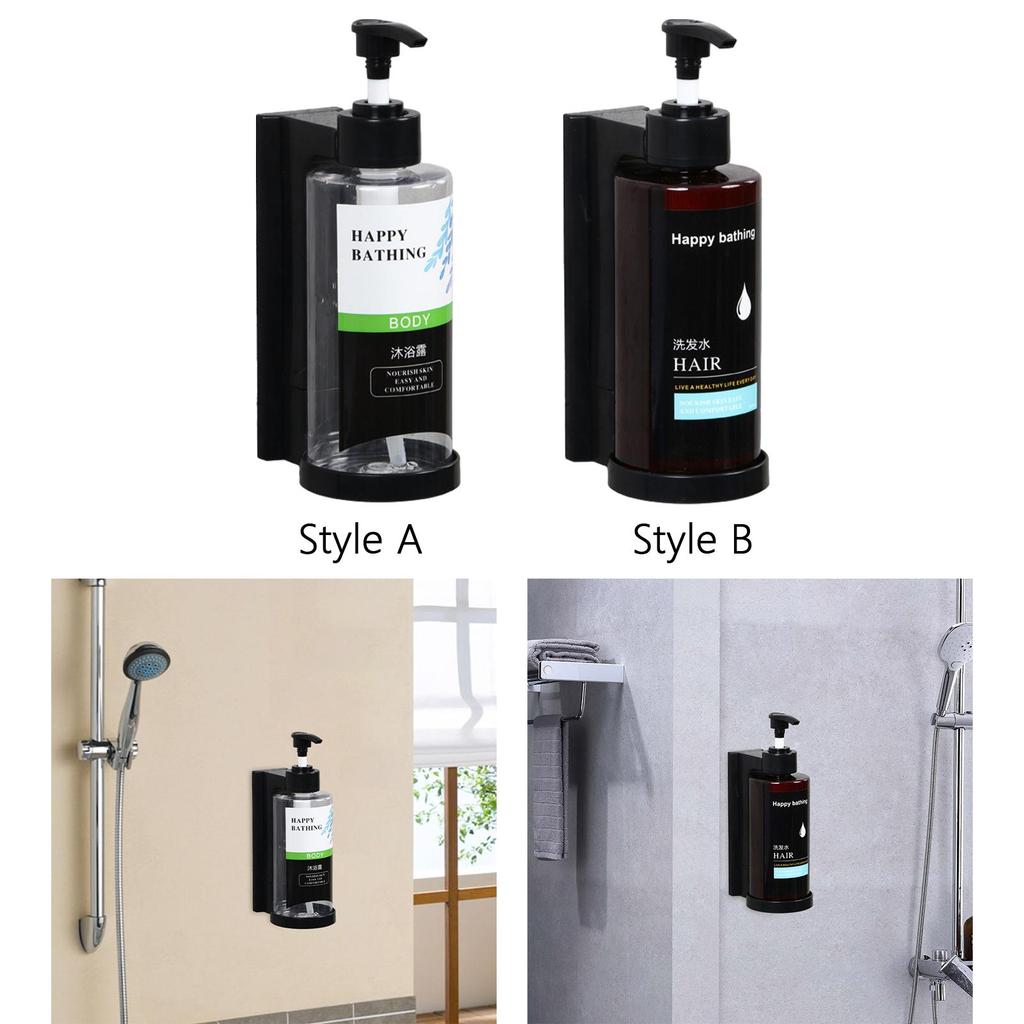 Refillable Pump Bottle Manual Multipurpose Portable Wall Mount Shower Dispenser for Toilet Farmhouse Restaurant Bathroom Hotel