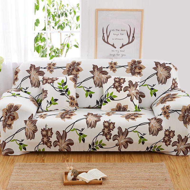 High-quality Flower Printed Slipcover Sofa Cover With Excellent Fit And Stretch For Various Couch Sizes