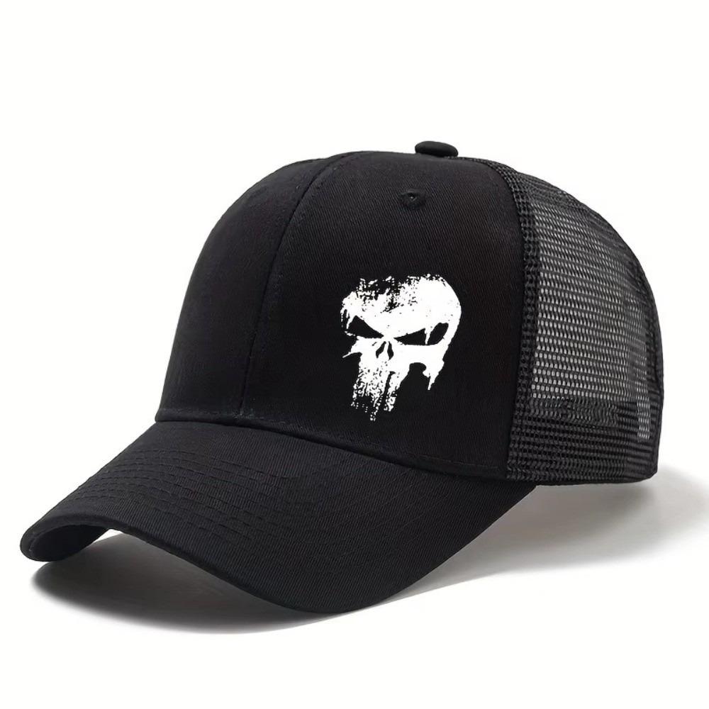 Berretto Stampato Unisex in Rete con Visiera Curva Cappellino da Baseball Classico per Esterno Estivo