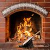 Manual Wooden Handicraft Fireplace Blower Hand Fan Leather for Fireplaces BBQ and Camping, Bellow with Hanging Leather Strap