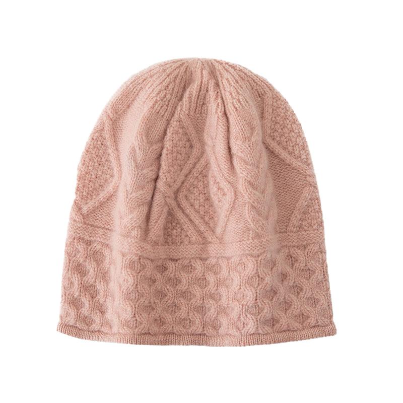 Cashmere Autumn and Winter New Style Women's High End Knitted Outdoor Warm Jacquard Ear Protection Hat Knitted Casual Baotou Hat