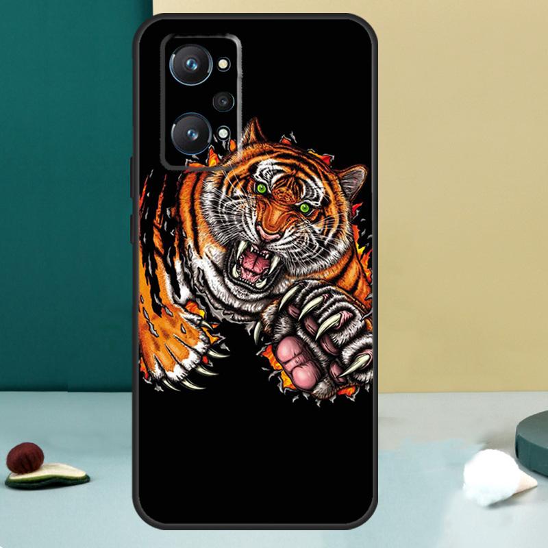 Fashion Animal Tiger Art For Realme 13 12 10 11 14 Pro Plus GT 6 5 6T GT7 Pro C55 C53 C51 C21Y C25S C75 C67 C61 Case