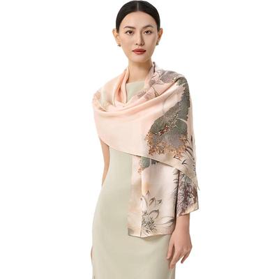 Shanghai Story 100% Silk Print Shawl Scarf