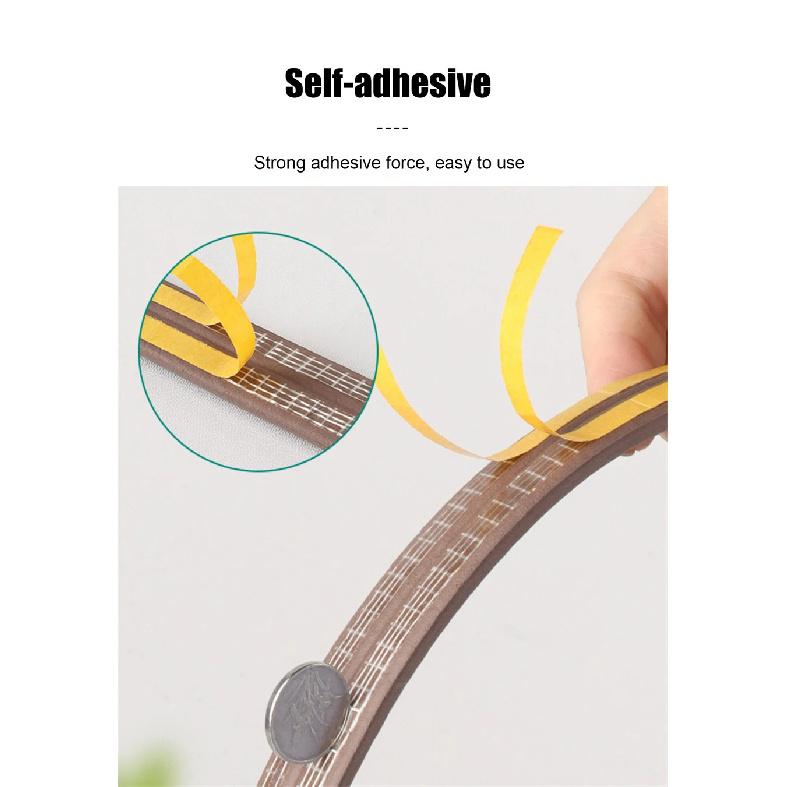 10m Weather Stripping Door Seal Strip Self-adhesive Draft Stopper Tape Window Insulation Noise Rubber Sealing Strip