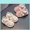 Baby Girl Summer Walking Shoes With Flower Decor For Toddler Princess Style