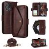 For Motorola Edge 50 Pro 5G Leather Case Magnetic Closure Wallet Stand Phone Cover with Crossbody Strap